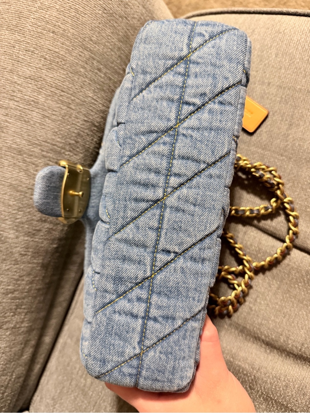 Coach quilted tabby 26 in denim blue - Picture 9 of 11